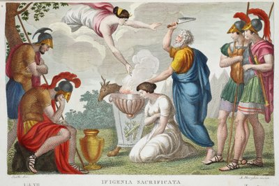 The Sacrifice of Iphigenia, Book XII, Illustration from Ovid